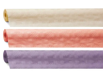 Exklusive Dreifaden-Damasttischdecke, 10m x 100cm – Reinweiß TK Gruppe® Grosshandel 