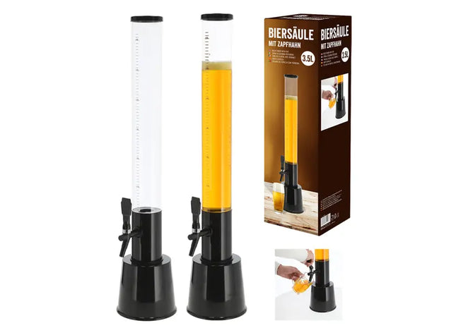 Exklusive Getränkesäule 3.5 Liter, 85cm hoch mit praktischem Zapfhahn - Party-Highlight TK Gruppe® Grosshandel 