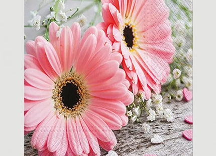 Exklusive 'Gerbera' Servietten, 33x33cm - 20er Set für festliche Anlässe TK Gruppe® Grosshandel 
