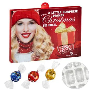 Exklusiver Präsent-Adventskalender mit Lindt Lindor Kugel Mix inkl. Personalisierung TK Gruppe® Grosshandel 