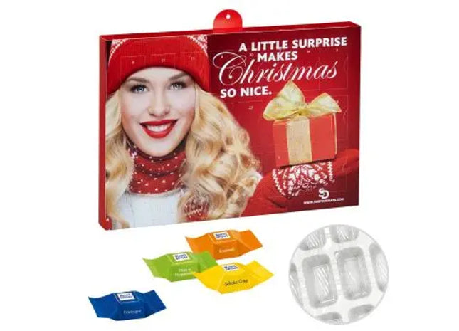 Exklusiver Präsent-Adventskalender mit Ritter Sport Schokowürfeln inkl. Personalisierung TK Gruppe® Grosshandel 