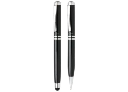 Exklusives Executive Schreibset in Schwarz-Silber - Eleganz & Professionalität TK Gruppe® Grosshandel 