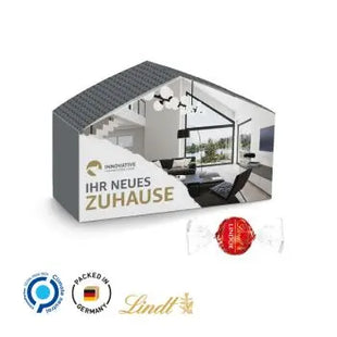 Exklusives Haus Präsent mit Lindt LINDOR Milchkugeln - Süßer Luxus TK Gruppe® Grosshandel 
