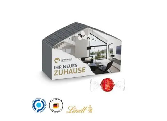 Exklusives Haus Präsent mit Lindt LINDOR Milchkugeln - Süßer Luxus TK Gruppe® Grosshandel 