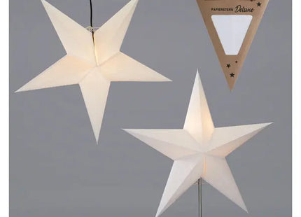 Exklusives Papierstern-Duo, Weiß, 2 pro Set, Ca. 60cm Durchmesser - Elegante Dekoration für festliche Stimmung TK Gruppe® Grosshandel 
