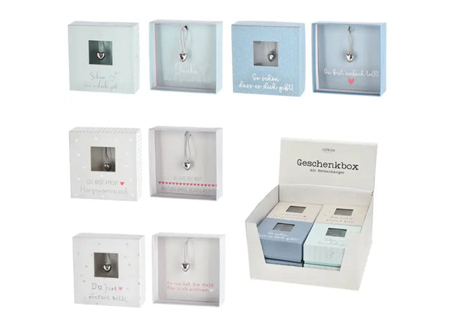 Exquisite Geschenkbox mit Herzanhänger, 4er Set – Ideal für liebevolle Anlässe TK Gruppe® Grosshandel 