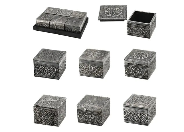 Exquisite Shiva Schmuckschatulle, Silber, Mini-Format 4x4 cm TK Gruppe® Grosshandel 