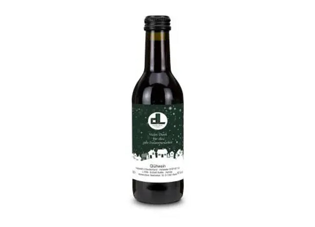 Exquisiter Glühwein in Olivgrün: Kleinflasche, 0,25 l – Festlicher Genuss TK Gruppe® Grosshandel 