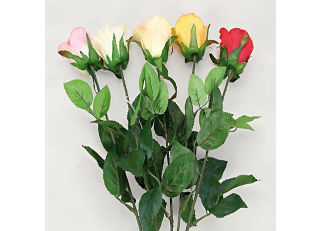 Extra Long 68cm Closed Rose Bud - Available in 5 Vibrant Colors for Home Decor and Events TK Gruppe® Grosshandel 