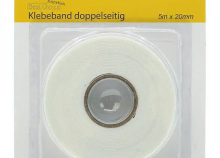 Extra langes doppelseitiges Klebeband, 5m x 20mm - Stark & Vielseitig TK Gruppe® Grosshandel 