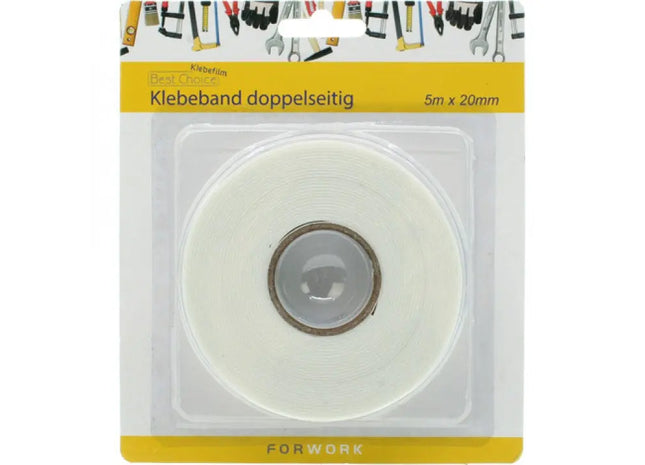 Extra langes doppelseitiges Klebeband, 5m x 20mm - Stark & Vielseitig TK Gruppe® Grosshandel 