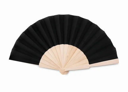 FANNY WOOD Fächer in Schwarz – Natürlich kühl mit eleganter Holzoptik TK Gruppe® Grosshandel 