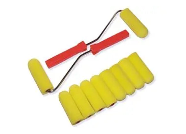 FARBE ROLLERSATZ ;All-in-One Farbroller-Set für Makellose Anstriche – Vielseitiges Malerzubehör für Innen- & Außenbereich, Profi-Qualität Schaumstoff- und Mikrofaserroller, DIY Heimrenovierung & Dekorationswerkzeuge TK Gruppe® Grosshandel 