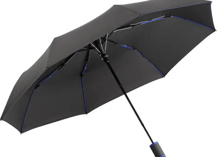 FARE-AC-Mini Style Taschenschirm - Schwarz-Euroblau, Kompakt und Stilvoll für unterwegs TK Gruppe® Grosshandel 