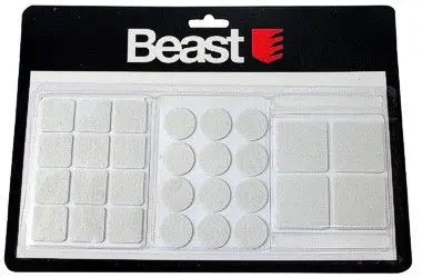 FILZGLEITERSATZ WEISS: Premium Filzgleitersatz Weiß - Möbelschoner mit Selbstklebefunktion TK Gruppe® Grosshandel 