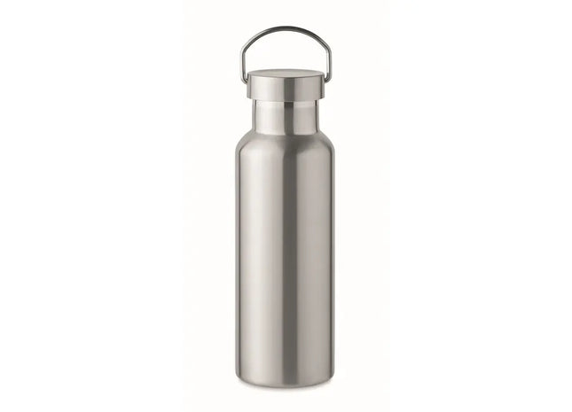 FLORENCE 500ml Doppelwandflasche in Mattsilber, stilvoll TK Gruppe® Grosshandel 