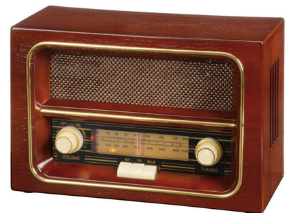 AM/FM-Empfänger RECEIVER in Braun - Klassisches Radiodesign TK Gruppe® Grosshandel 