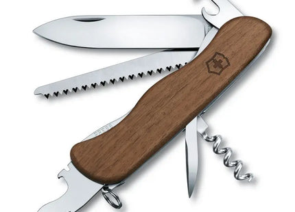 FORESTER WOOD Schweizer Taschenmesser: Holzgriff, Multifunktional, Robust für Outdoor-Abenteuer TK Gruppe® Grosshandel 