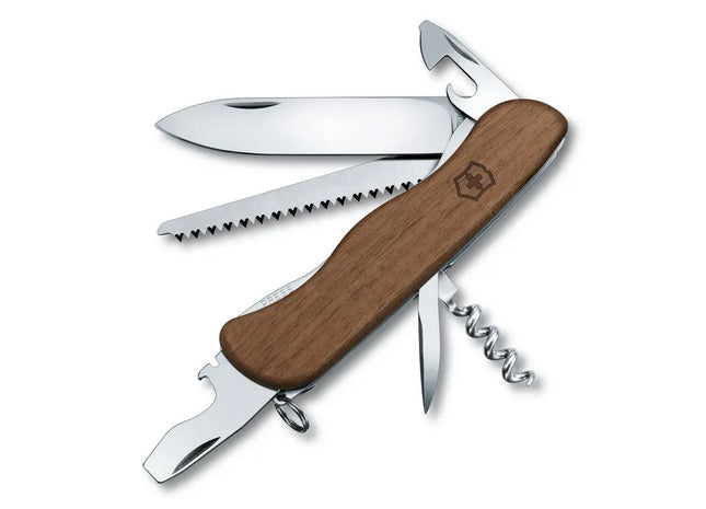 FORESTER WOOD Schweizer Taschenmesser: Holzgriff, Multifunktional, Robust für Outdoor-Abenteuer TK Gruppe® Grosshandel 