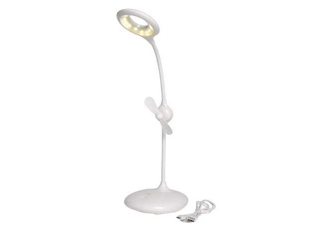 FRESH LIGHT Akku-Lampe mit integriertem Ventilator - Weiß TK Gruppe® Grosshandel 