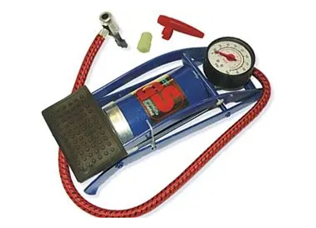 FUSSLUFTPUMPE: Hochwertige Fußluftpumpe - Robuste Standpumpe für Fahrräder, Autos und mehr TK Gruppe® Grosshandel 