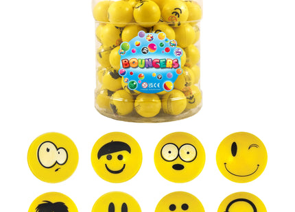 Face Ball Jet, 3,3 cm, 10 verschiedene Designs – Spaßbälle für Kinder TK Gruppe® Grosshandel 