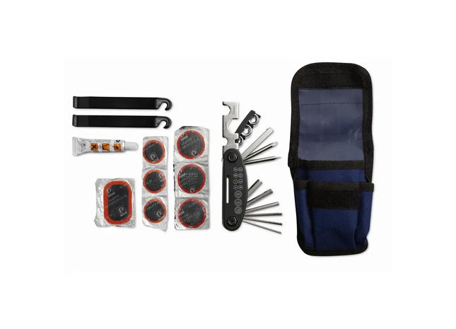 Fahrrad-Reparaturset AMIR - blau Kompaktes, multifunktionales Werkzeugset TK Gruppe® Grosshandel 