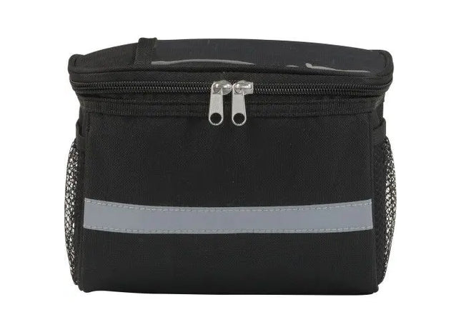 Fahrradlenker-Kühltasche aus Polyester Prisha - schwarz Isolierte, praktische Lenkertasche TK Gruppe® Grosshandel 