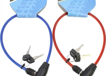 Fahrradschloss in 2 Farben, 47cm mit 2 Schlüsseln - Sichere und Robuste Diebstahlsicherung TK Gruppe® Grosshandel 