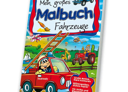 Fahrzeug-Malbuch für Kinder – Kreativer Malspaß mit bunten Motiven TK Gruppe® Grosshandel 
