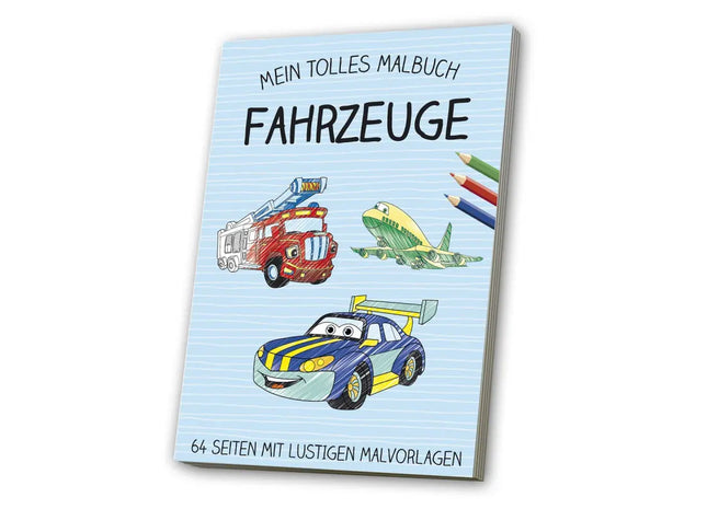 Fahrzeuge & Einsatzkräfte Malbuch – Feuerwehr und Polizei für Kinder TK Gruppe® Grosshandel 