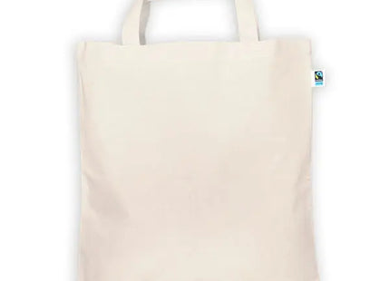 Fairtrade-Baumwolle Einkaufstasche, Natur, Kurze Henkel, Umweltfreundlich TK Gruppe® Grosshandel 