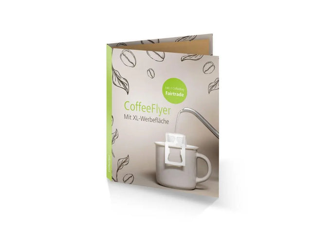 Fairtrade CoffeeFlyer in Naturbraun – Maßgeschneidert & Umweltbewusst TK Gruppe® Grosshandel 
