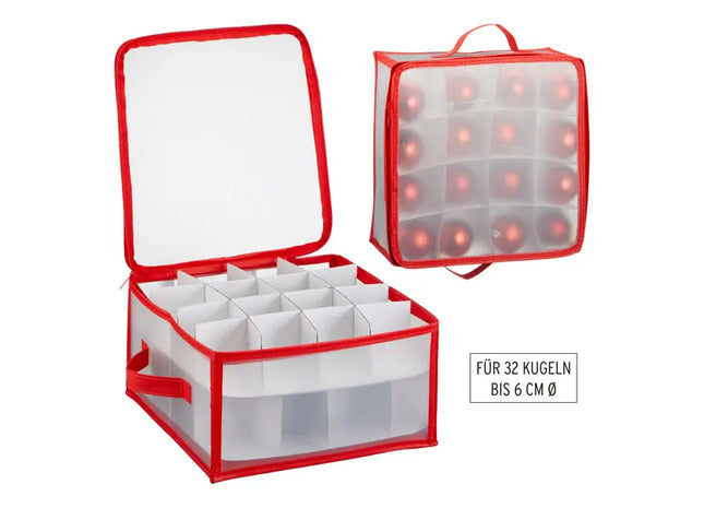 Faltbare Aufbewahrungsbox für 32 Weihnachtsbaumkugeln – Praktische Lagerung TK Gruppe® Grosshandel 