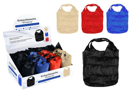 Faltbare Einkaufstasche Uni, 4er-Set - Wiederverwendbar und Kompakt TK Gruppe® Grosshandel 