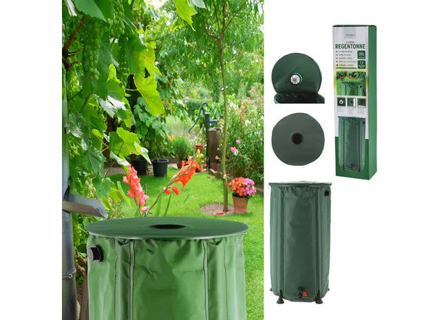 Faltbare Regenwassertonne 100L in Grün – Platzsparende Lösung TK Gruppe® Grosshandel 