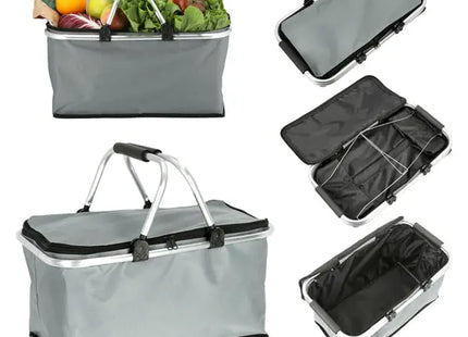 Faltbarer Korb in Grau, Robust, Leicht, Tragkraft bis 12 kg TK Gruppe® Grosshandel 
