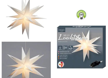 Faltbarer LED-Stern, SMD, Weiß, Outdoor, Groß, Ca. 60cmD - Strahlende Dekoration für Draußen TK Gruppe® Grosshandel 