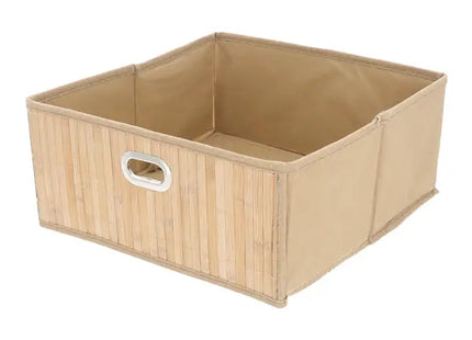 Faltbarer quadratischer Aufbewahrungskorb, natur – Platzsparender Organizer für Zuhause TK Gruppe® Grosshandel 