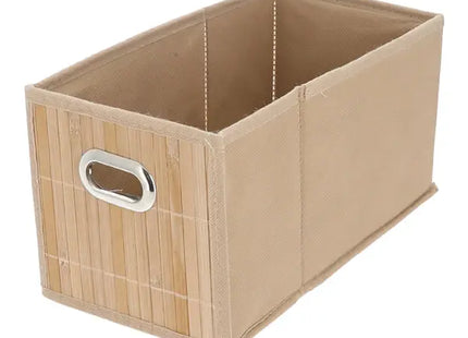 Faltbarer rechteckiger Aufbewahrungskorb, natur – Platzsparender und stilvoller Organizer TK Gruppe® Grosshandel 