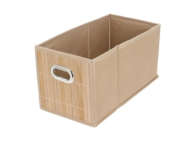 Faltbarer rechteckiger Aufbewahrungskorb, natur – Platzsparender und stilvoller Organizer TK Gruppe® Grosshandel 