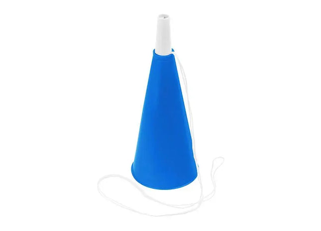 Fan-Horn in Blau und Weiß – Unüberhörbarer Team-Support TK Gruppe® Grosshandel 