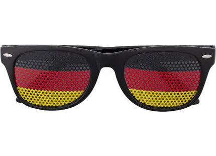 Fan Sonnenbrille Lexi aus Plexiglas, Grün-Weiß, Trendige UV-Schutzbrille TK Gruppe® Grosshandel 