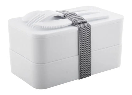 Fandex Lunchbox, Antibakteriell, Hygienisch Weiß-Grau, Ideal für Unterwegs TK Gruppe® Grosshandel 