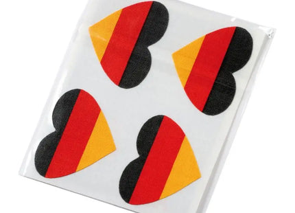 Fantape Herz 4er-Set Deutschland – Patriotische Klebebänder in Herzform TK Gruppe® Grosshandel 