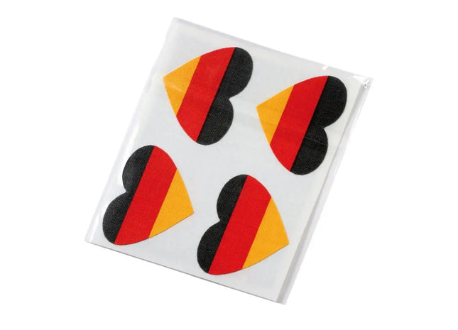 Fantape Herz 4er-Set Deutschland – Patriotische Klebebänder in Herzform TK Gruppe® Grosshandel 