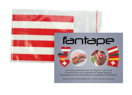 Fantape Rechteck 4er-Set Österreich – Zeige Nationalstolz in Rot und Weiß TK Gruppe® Grosshandel 