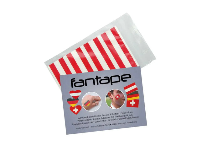 Fantape Rechteck 8er-Set Österreich – Massiver Support in Rot und Weiß TK Gruppe® Grosshandel 