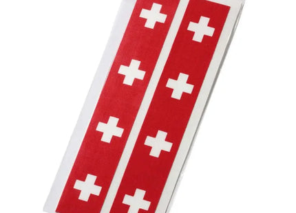 Fantape Rechteck 8er-Set Schweiz – Unterstütze die Schweiz in Rot und Weiß TK Gruppe® Grosshandel 