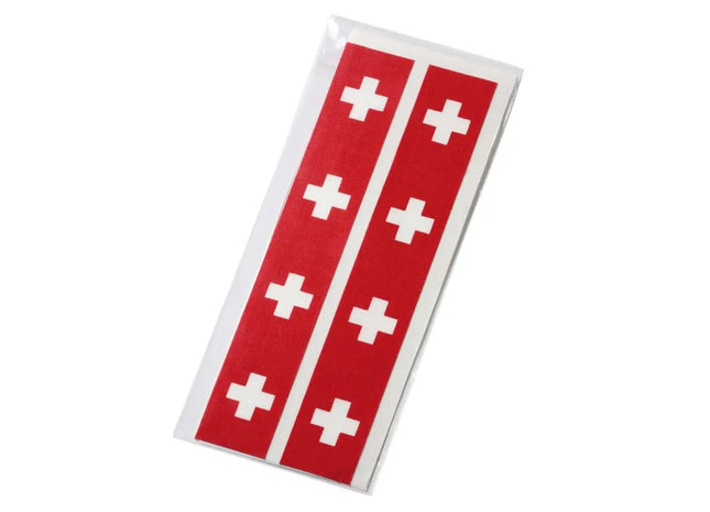 Fantape Rechteck 8er-Set Schweiz – Unterstütze die Schweiz in Rot und Weiß TK Gruppe® Grosshandel 